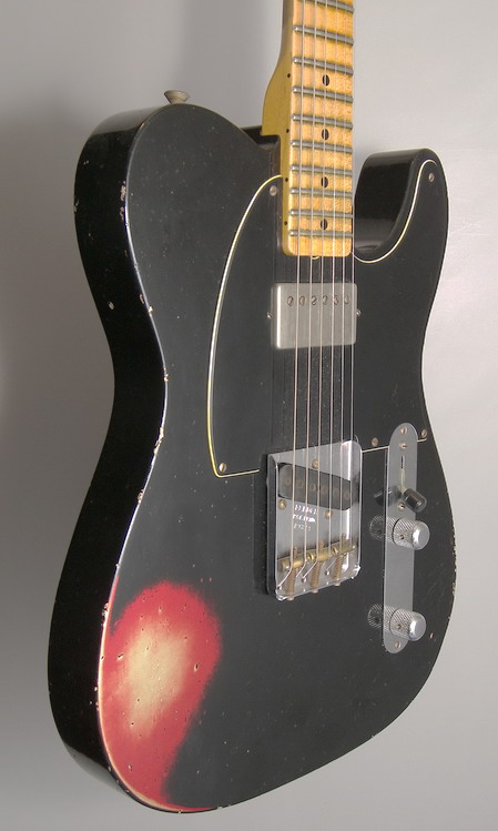 SOLD C.SHOP SPECIAL EDITION 52 HS TELECASTER BLACK OVER CANDY APPLE RED