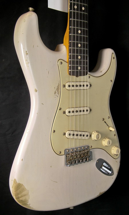 SOLD C.SHOP 2016 63 HEAVY RELIC STRAT DIRTY WHITE BLONDE